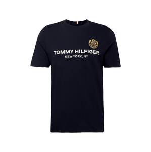 TOMMY HILFIGER Tričko tmavě modrá / bílá