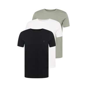 AllSaints Tričko  zelená / černá / bílá