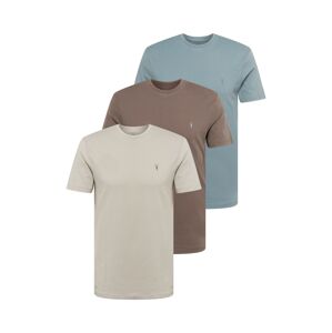 AllSaints Tričko 'BRACE' kouřově modrá / mokka / světle šedá