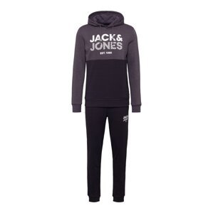 JACK & JONES Joggingová souprava  antracitová / tmavě šedá / bílá