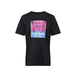 ADIDAS SPORTSWEAR Funkční tričko kouřově modrá / růžová / černá / bílá