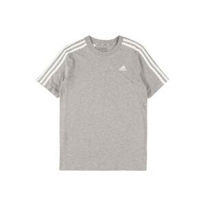 ADIDAS SPORTSWEAR Funkční tričko šedý melír / bílá