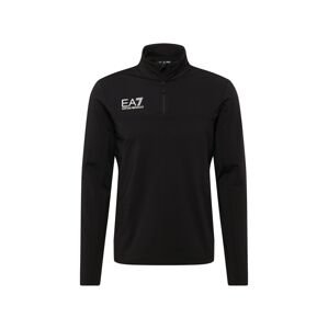 EA7 Emporio Armani Sportovní svetr 'HIE'  černá / bílá