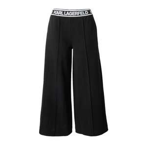 Karl Lagerfeld Kalhoty  černá / bílá