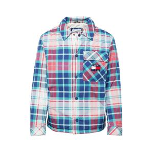 Tommy Jeans Přechodná bunda modrá / nefritová / pink / bílá