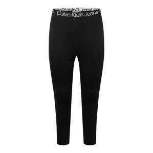 Calvin Klein Jeans Curve Legíny černá / bílá