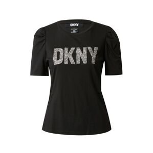 DKNY Tričko černá / stříbrná
