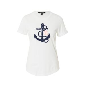 Lauren Ralph Lauren Tričko 'HAILLY' námořnická modř / broskvová / bílá