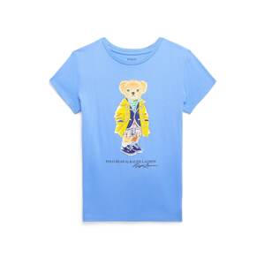 Polo Ralph Lauren Tričko 'BEAR'  světlemodrá / tmavě modrá / světle hnědá / žlutá