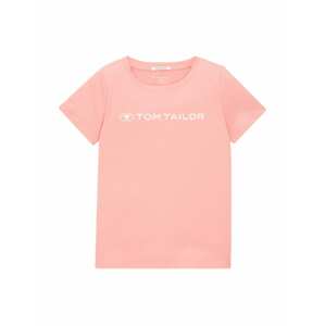 TOM TAILOR Tričko  světle růžová / bílá