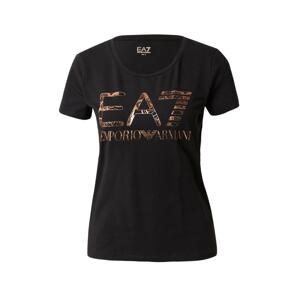 EA7 Emporio Armani Tričko bronzová / černá