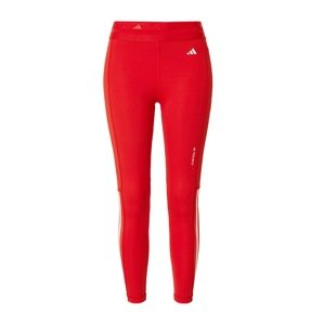 ADIDAS PERFORMANCE Sportovní kalhoty červená / bílá