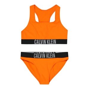 Calvin Klein Swimwear Bikiny šedá / oranžová / černá