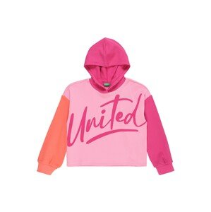 UNITED COLORS OF BENETTON Mikina oranžová / pink / růžová