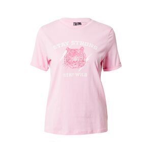 PIECES Tričko 'RIA' pink / světle růžová / bílá