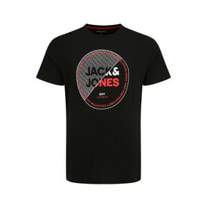 Jack & Jones Plus Tričko 'RALF'  červená / černá / offwhite