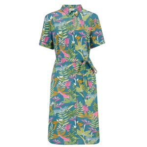 Sugarhill Brighton Košilové šaty 'JUSTINE'  nebeská modř / světle zelená / oranžová / pink
