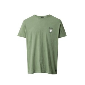 BRUNOTTI Funkční tričko olivová / tmavě zelená / bílá