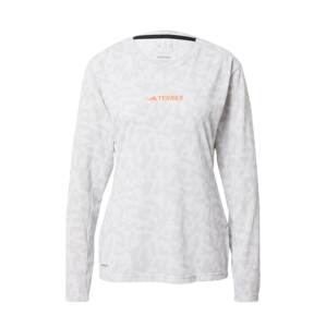ADIDAS TERREX Funkční tričko 'Trail' šedý melír / oranžová / bílá