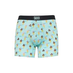 SAXX Sportovní spodní prádlo 'VIBE'  aqua modrá / tmavě hnědá / žlutá / černá