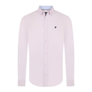 DENIM CULTURE Košile 'Elroy'  námořnická modř / pastelově růžová