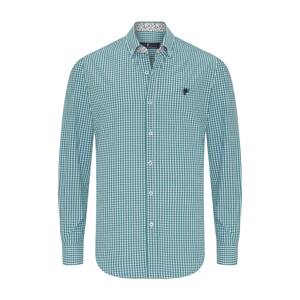 DENIM CULTURE Košile 'Harvey'  ultramarínová modř / zelená / bílá