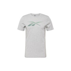Reebok Sport Funkční tričko šedý melír / zelená