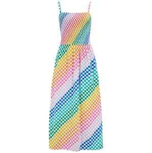 Sugarhill Brighton Letní šaty 'Christabel' tyrkysová / pastelová fialová / světle růžová / přírodní bílá