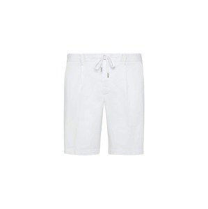 Boggi Milano Kalhoty se sklady v pase bílá
