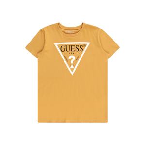 GUESS Tričko  zlatě žlutá / černá / bílá