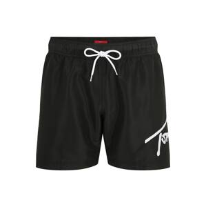 Tommy Hilfiger Swimwear Plus Plavecké šortky  černá / bílá