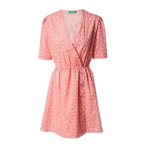 UNITED COLORS OF BENETTON Letní šaty světle růžová / bílá