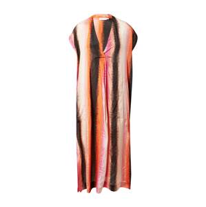 Masai Šaty oranžová / meruňková / světle růžová / černá
