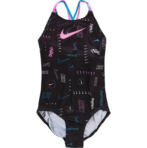 Nike Swim Sportovní plavky petrolejová / světle růžová / černá / bílá