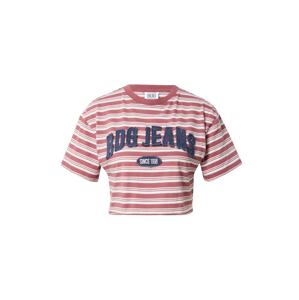 BDG Urban Outfitters Tričko námořnická modř / pastelově červená / bílá