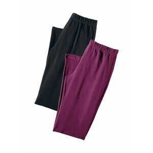 VIVANCE Pyžamové kalhoty ostružinová / černá