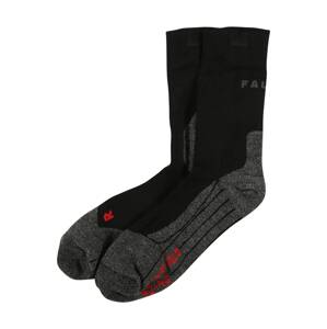 FALKE Sportovní ponožky 'RU3'  tmavě šedá / ohnivá červená / černá