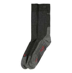 FALKE Sportovní ponožky  tmavě šedá / šedý melír / ohnivá červená