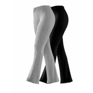 VIVANCE Pyžamové kalhoty šedý melír / černá