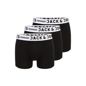 JACK & JONES Boxerky 'Sense'  černá / bílá