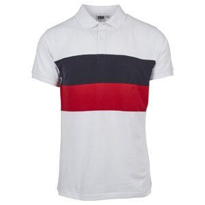 Urban Classics Tričko  bílá / námořnická modř / ohnivá červená