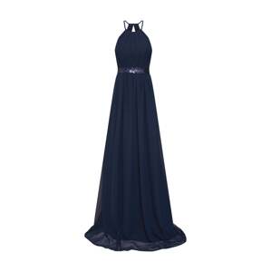 STAR NIGHT Společenské šaty 'long dress chiffon & sequins' námořnická modř