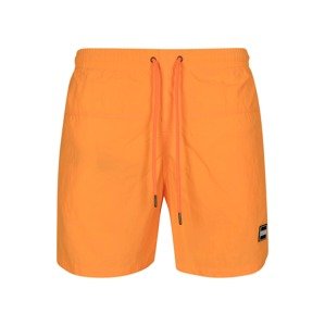 Urban Classics Plavecké šortky  svítivě oranžová / černá / bílá
