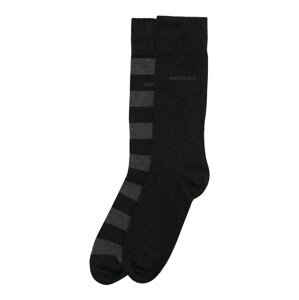BOSS Casual Ponožky '2P BlockStripe'  světle šedá / černá