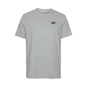 Nike Sportswear Tričko  černá / šedý melír