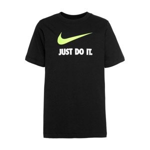 Nike Sportswear Tričko svítivě žlutá / černá / bílá