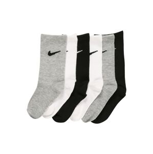 NIKE Sportovní ponožky  černá / bílá / šedý melír