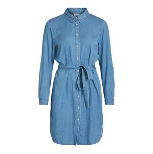 VILA Košilové šaty 'Bista' modrá džínovina