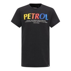 Petrol Industries Tričko  černá / žlutá / bílá / modrá / lososová