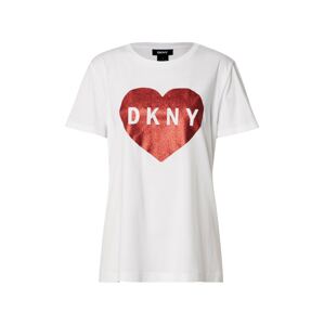 DKNY Tričko  červená / bílá